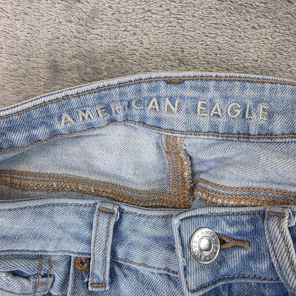American Eagle Outfitters Mom Jeans Womens 00 X-Short High Rise Distressed Denim - Picture 3 of 12